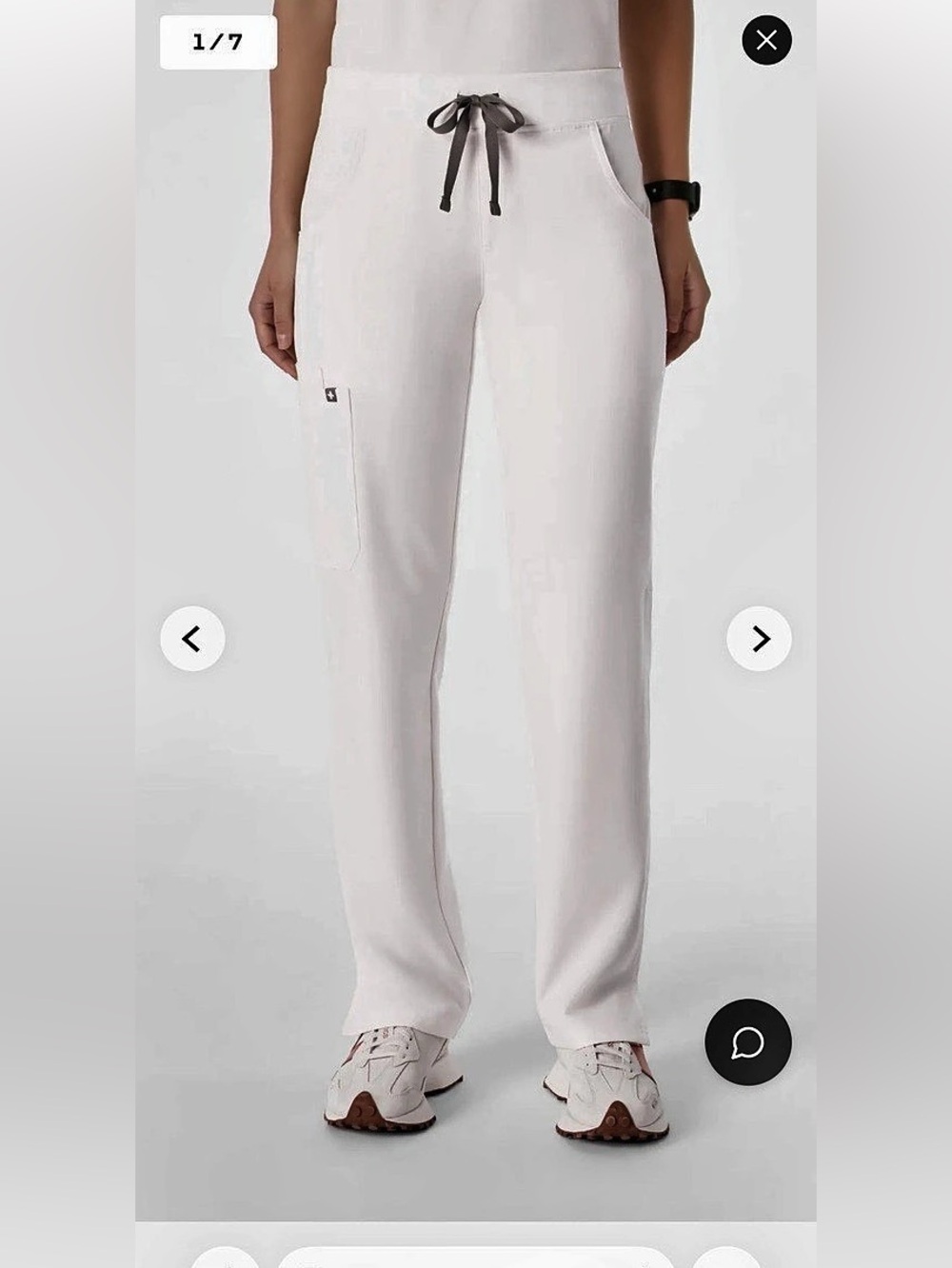 FIGS Off white Kade cargo bottoms